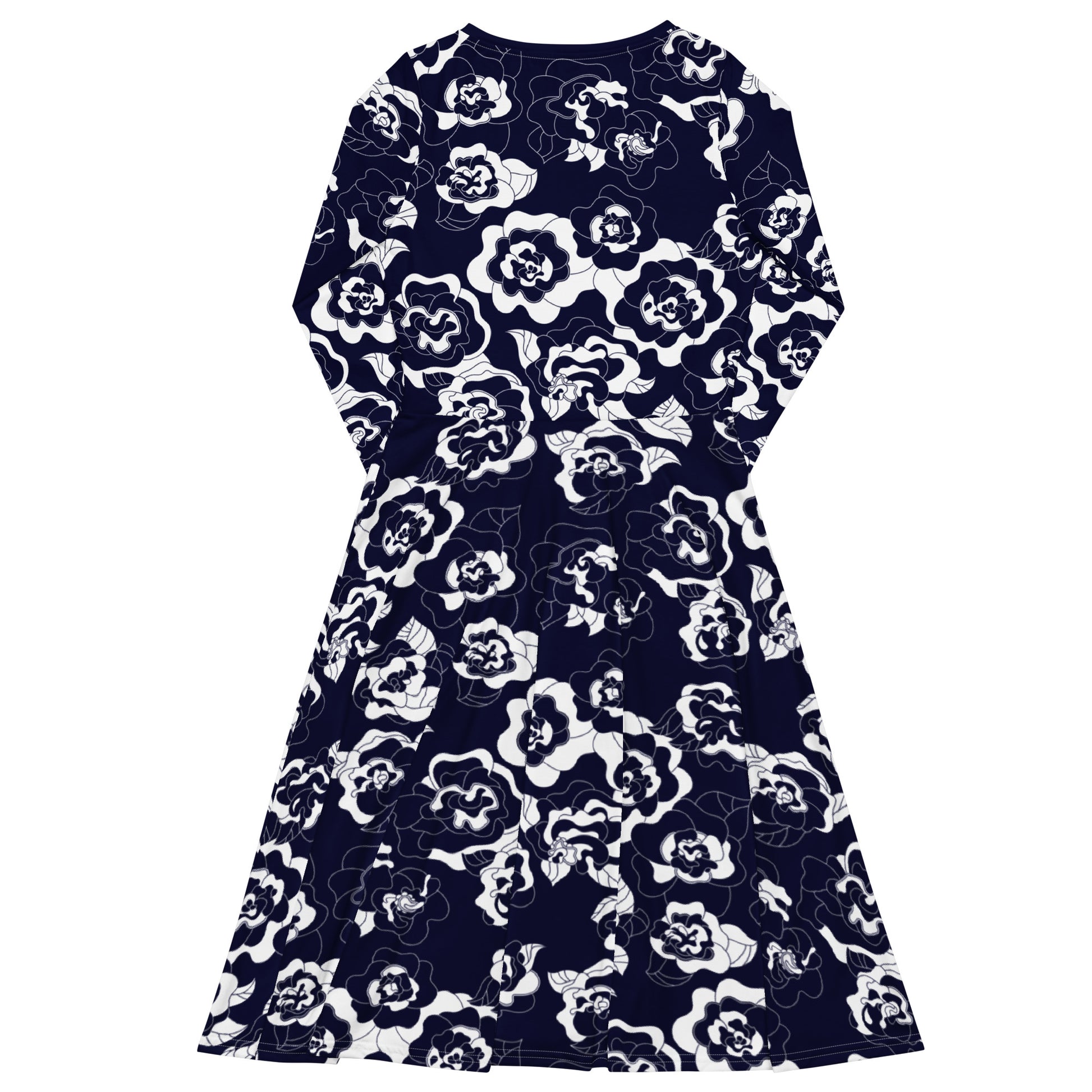 SERENITY navy - Midi Dress With Pockets | SHALMIAK