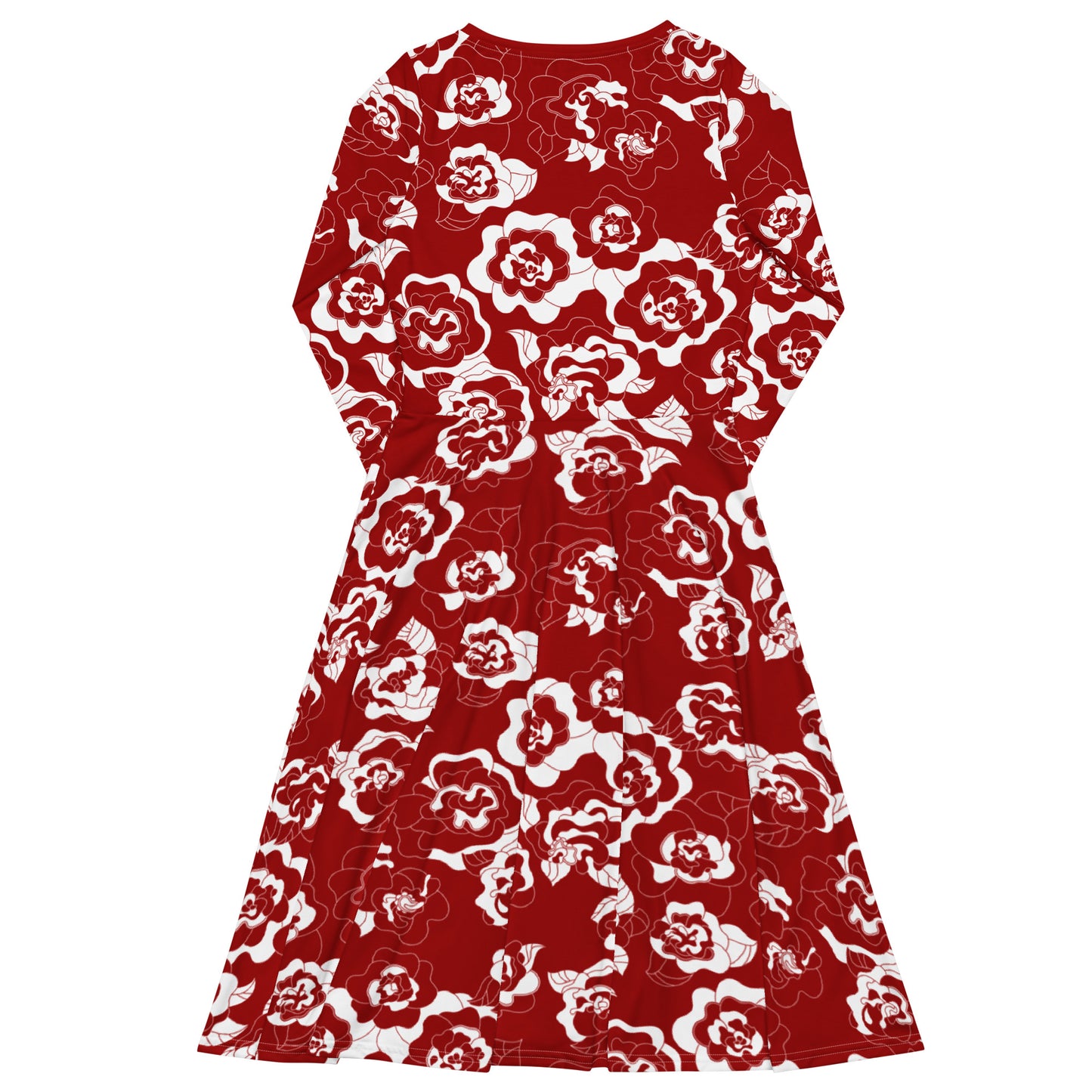 SERENITY scarlet - Midi Dress With Pockets | SHALMIAK