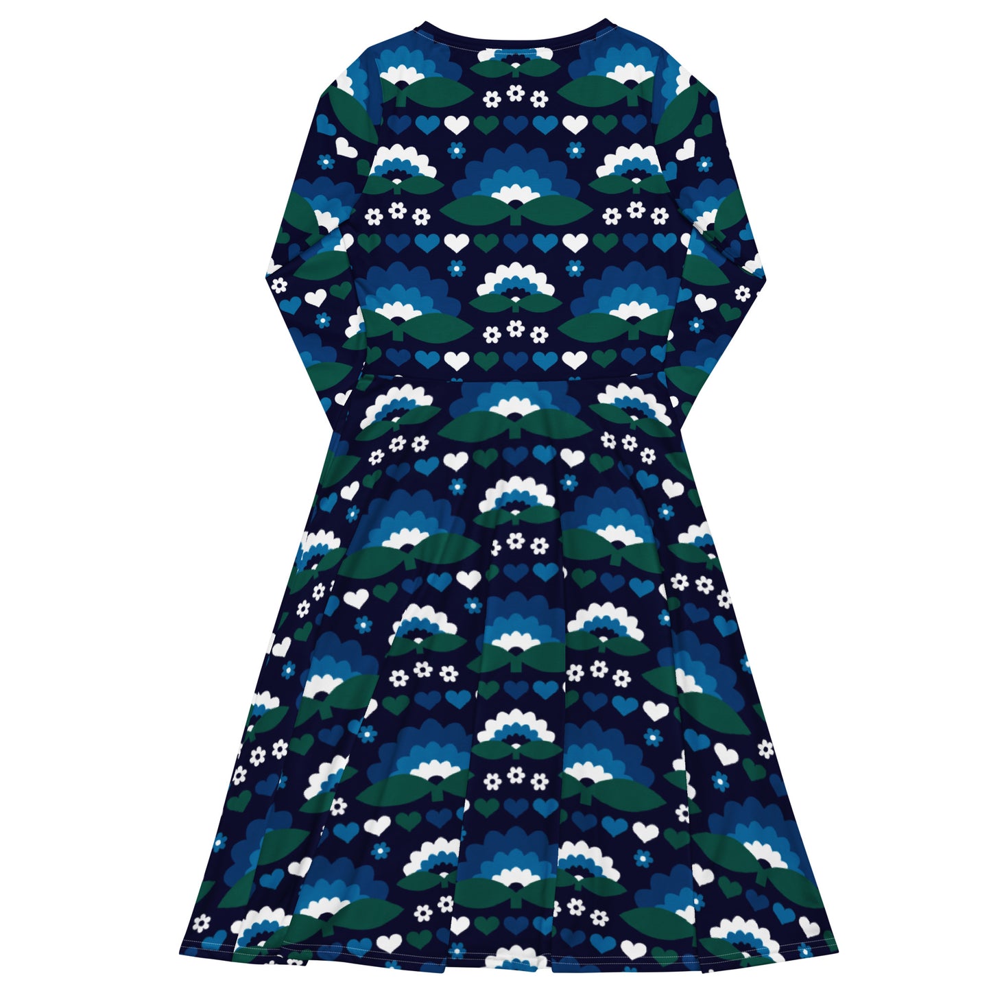 FALL IN LOVE magic blue - Midi Dress With Pockets | SHALMIAK