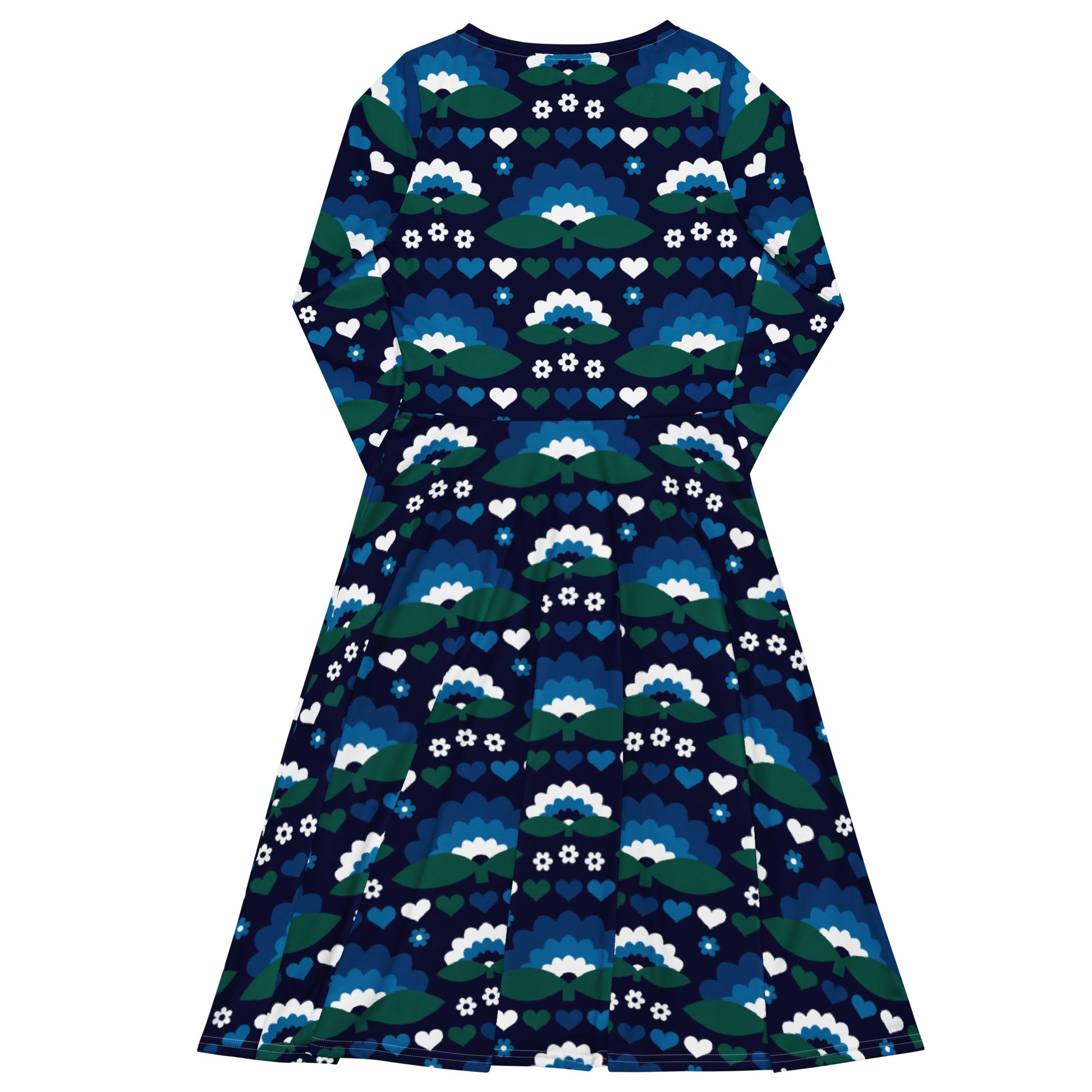 FALL IN LOVE magic blue - Midi Dress With Pockets | SHALMIAK