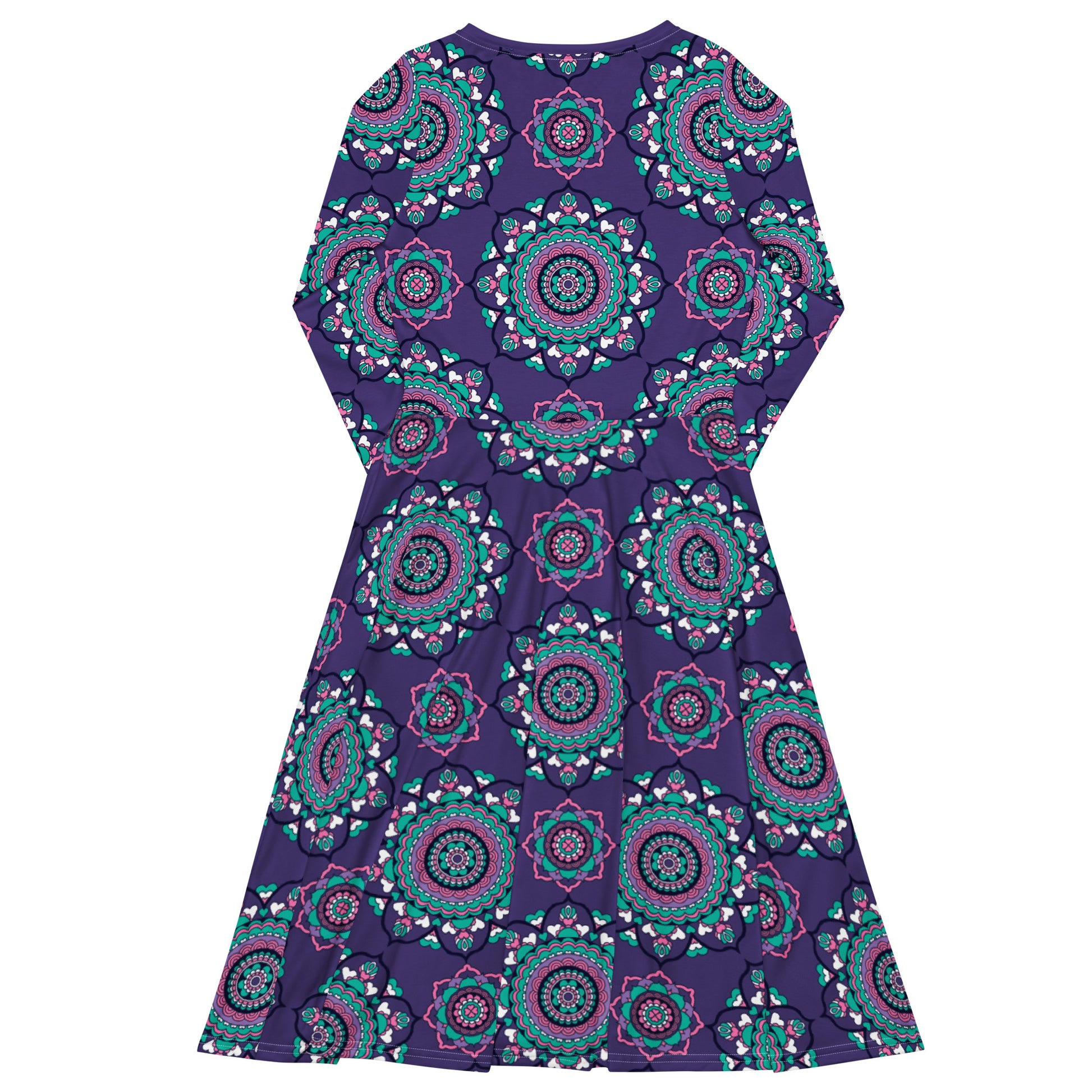 Midi dress - FOREVERMORE summer violet - Romantic flower and heart print