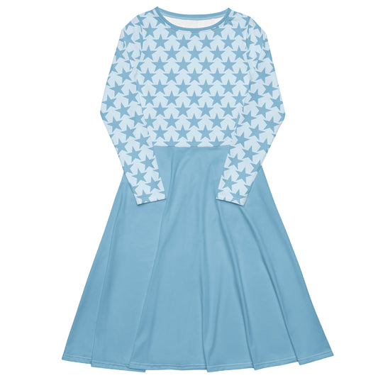 ELLIE STAR tender blue - Midi Dress With Pockets | SHALMIAK