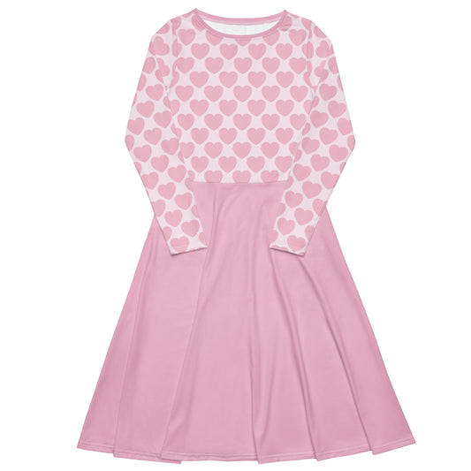 ELLIE LOVE tender pink - Midi Dress With Pockets | SHALMIAK