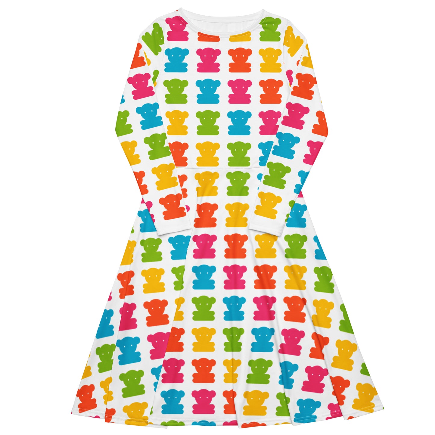 SWEET TEDDY happy white - Midi Dress With Pockets | SHALMIAK