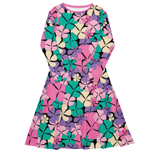 ADELIE pink mint - Midi Dress With Pockets | SHALMIAK