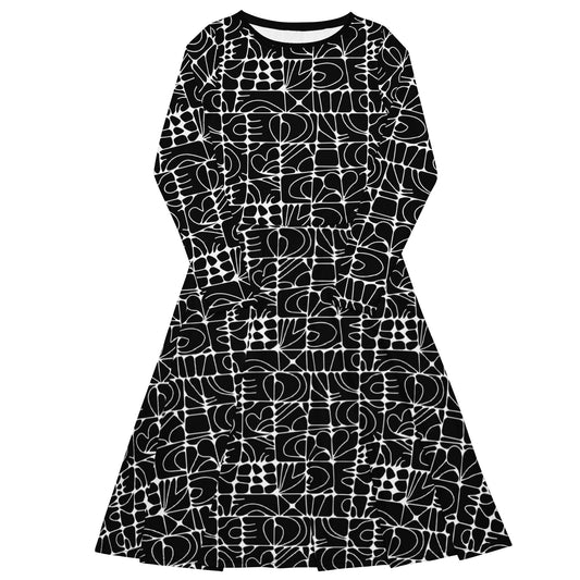 STONE SPIRIT bw - Midi Dress With Pockets | SHALMIAK