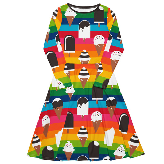 JÄDE rainbow - Midi Dress With Pockets | SHALMIAK