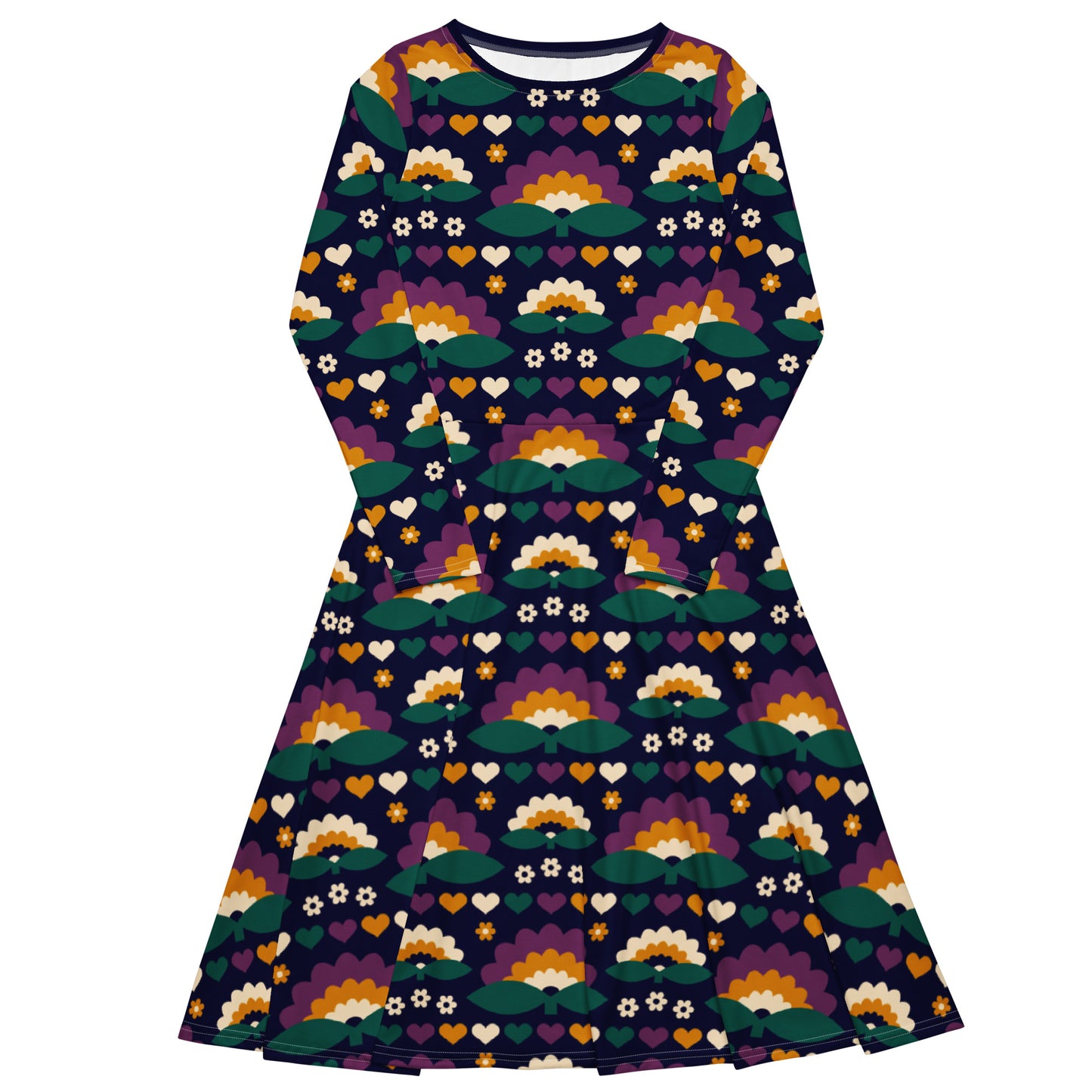 FALL IN LOVE purple - Midi Dress With Pockets | SHALMIAK