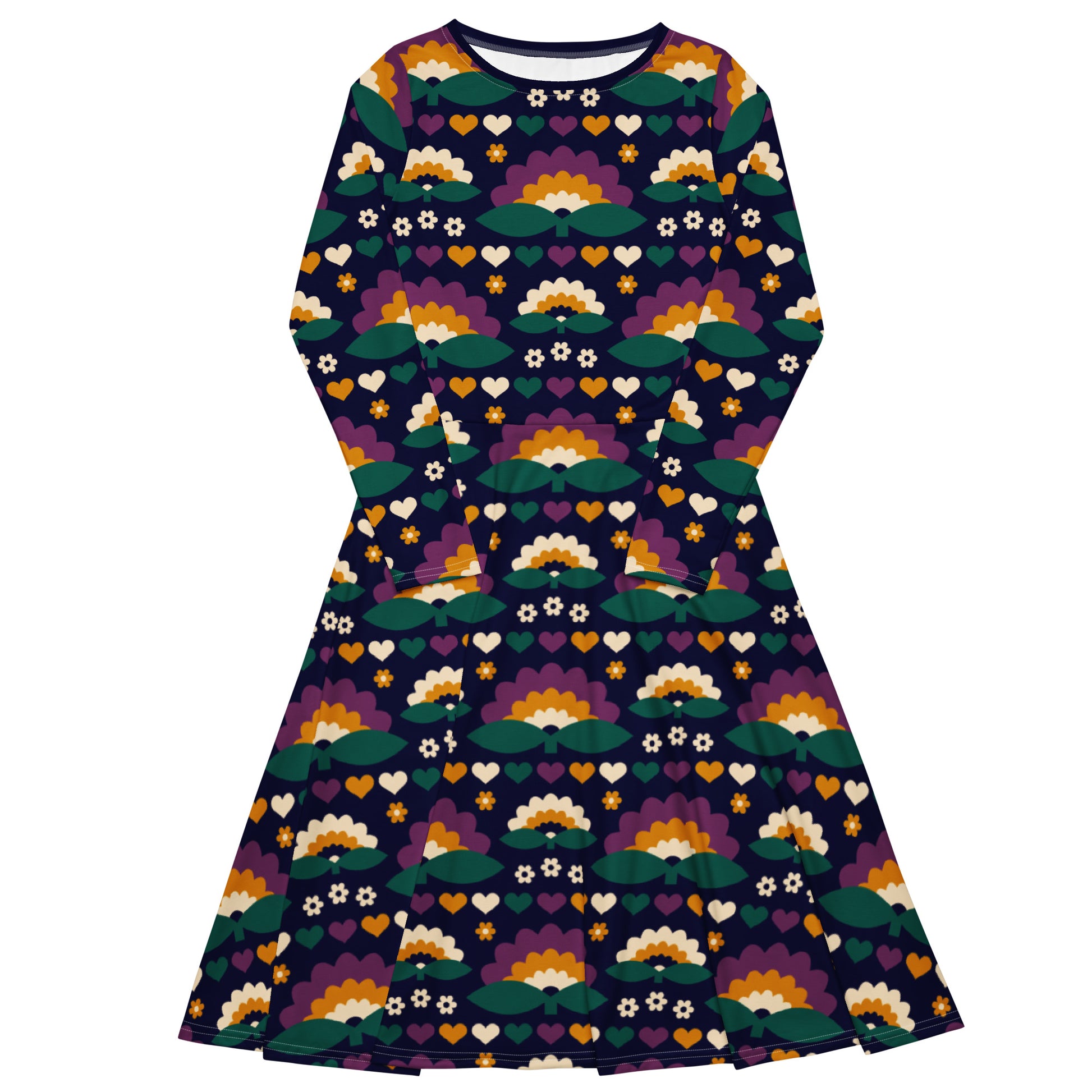FALL IN LOVE purple - Midi Dress With Pockets | SHALMIAK