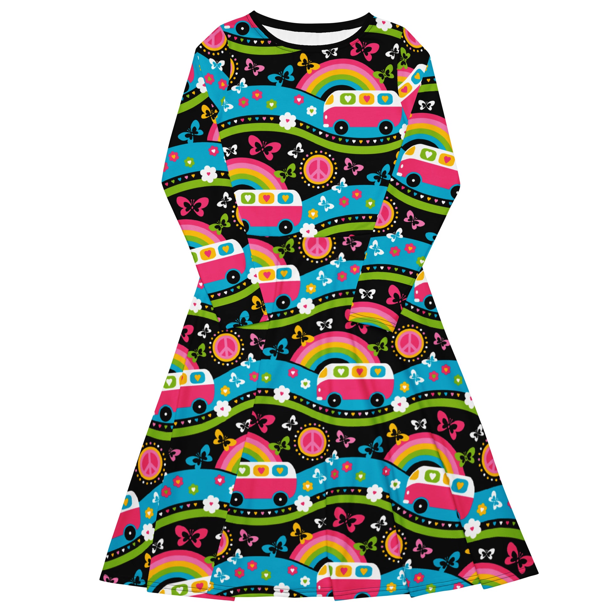 HIPPIE DAY sweet - Midi Dress With Pockets | SHALMIAK