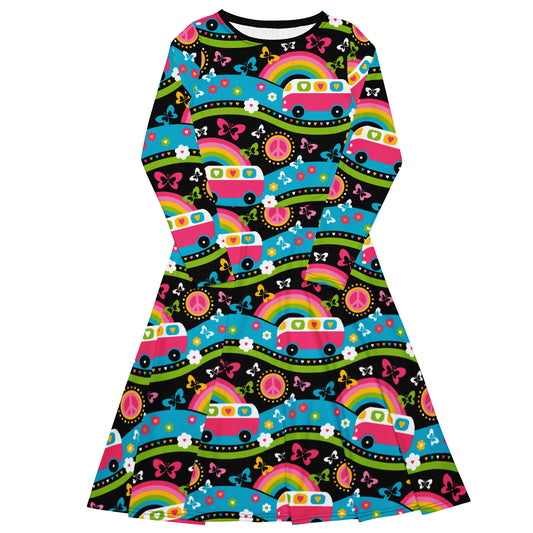 HIPPIE DAY sweet - Midi Dress With Pockets | SHALMIAK