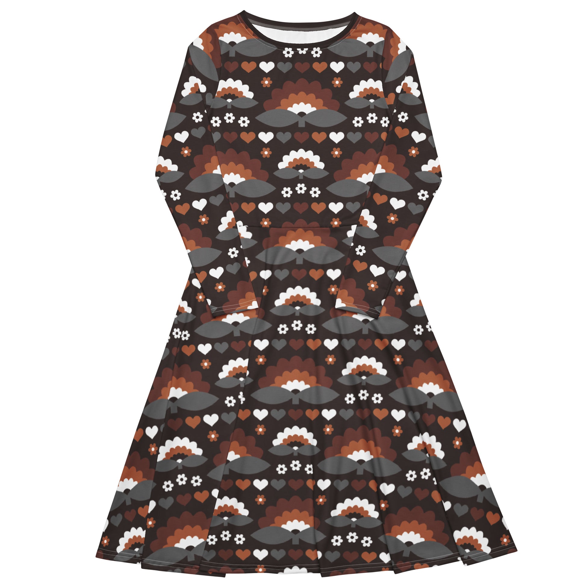 FALL IN LOVE mocca - Midi Dress With Pockets | SHALMIAK