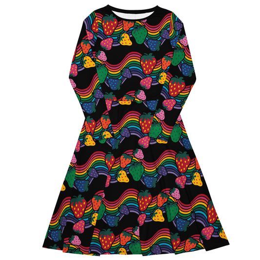 BERRYBOW black - Midi Dress With Pockets | SHALMIAK