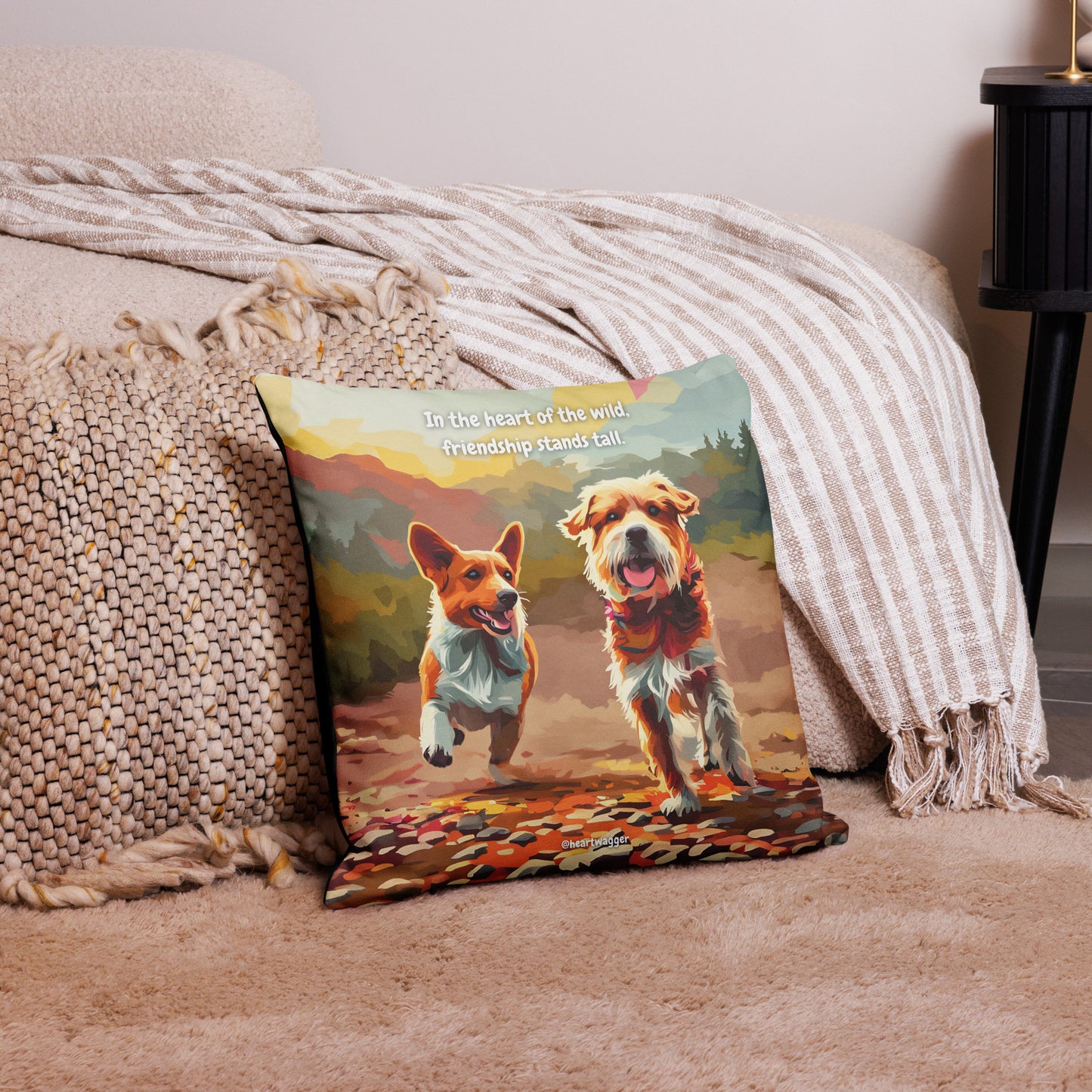 Pillow Case - In the heart of the wild, friendship stands tall | SHALMIAK