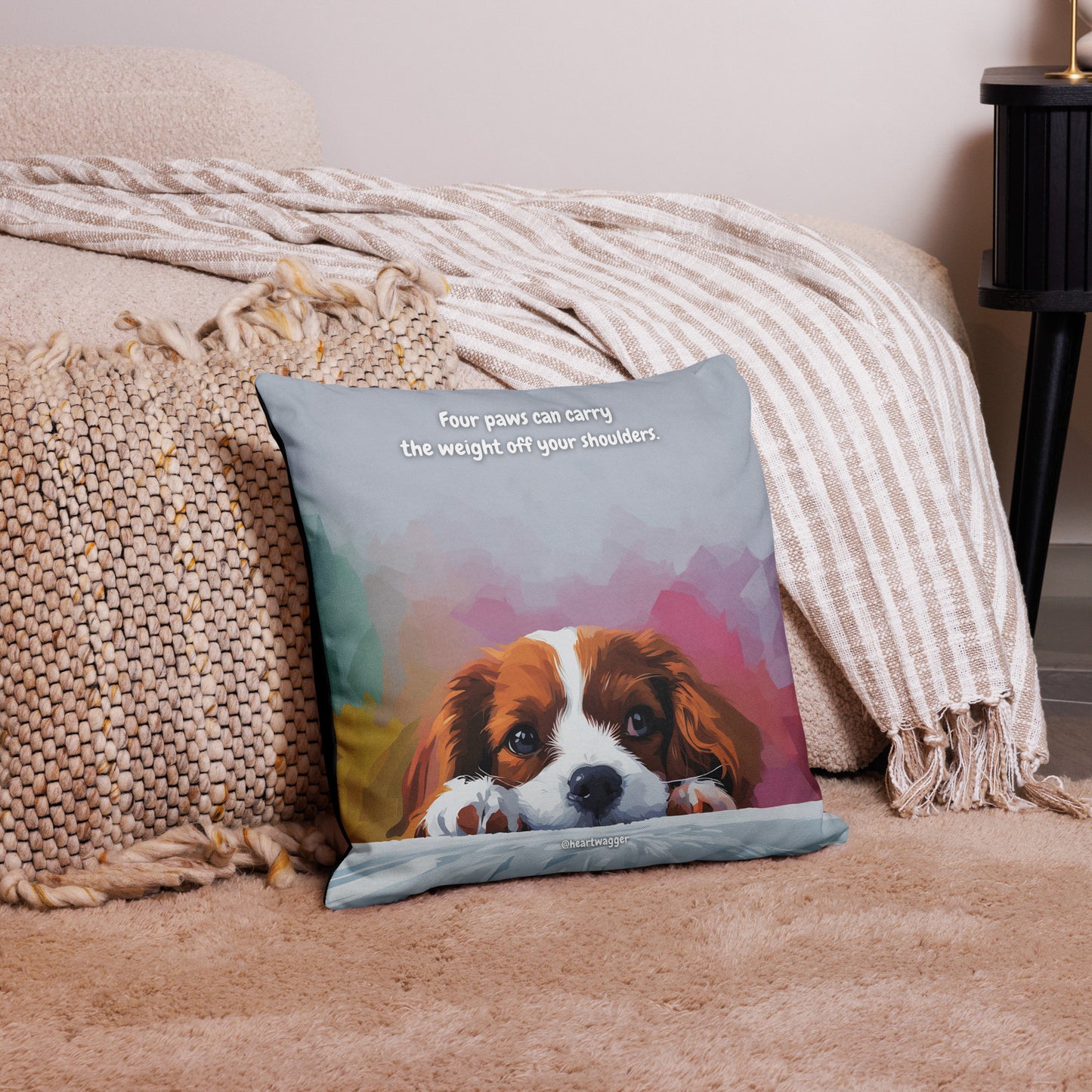 Pillow Case - Four paws can carry the weight off your shoulders | SHALMIAK