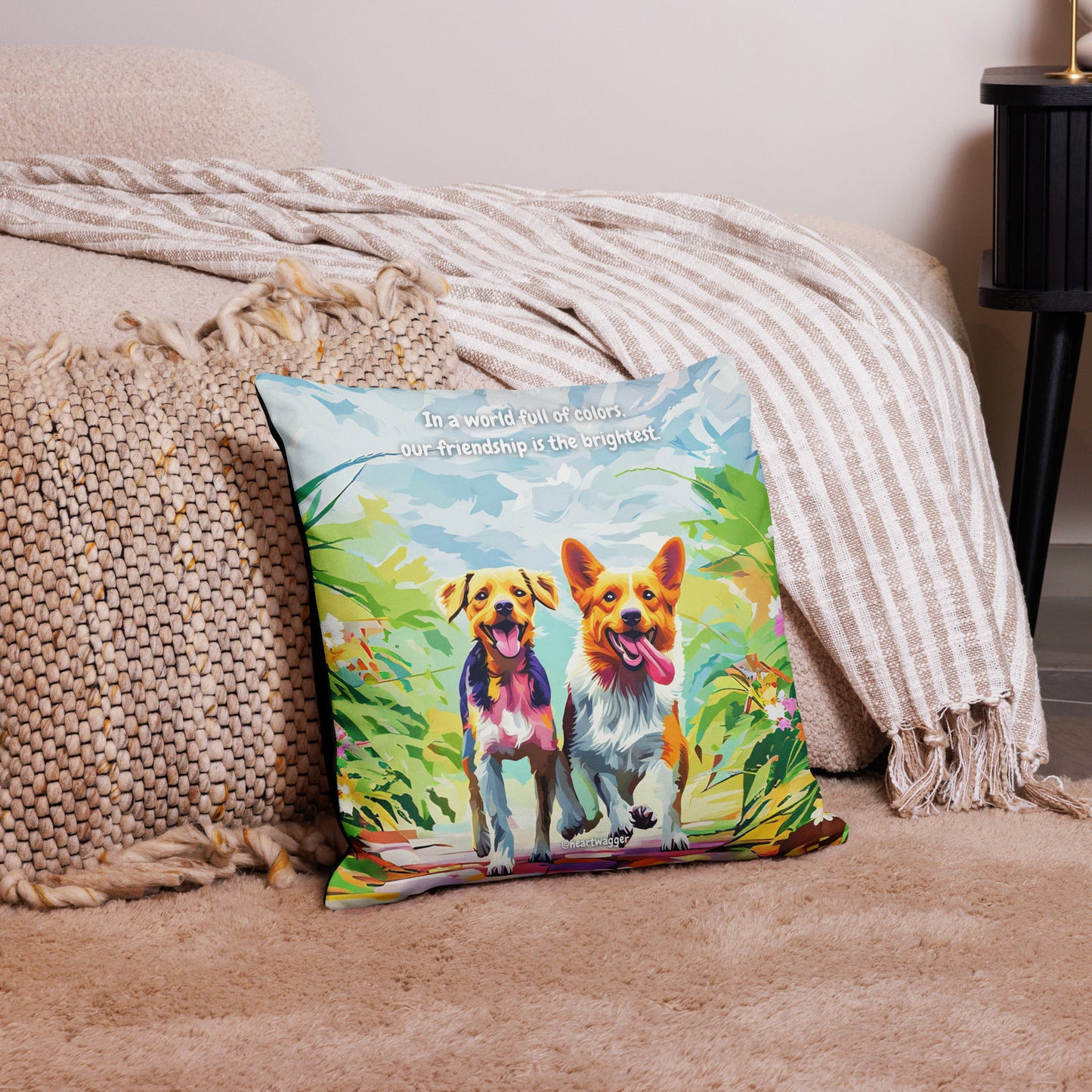 Pillow Case - In a world full of colors, our friendship is the brightest | SHALMIAK