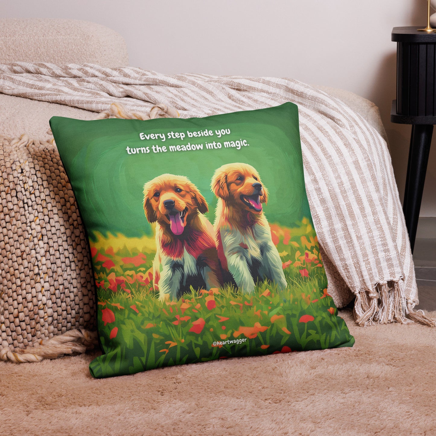 Pillow Case - Every step beside you turns the meadow into magic | SHALMIAK