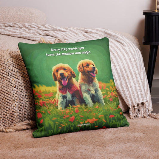 Pillow Case - Every step beside you turns the meadow into magic | SHALMIAK