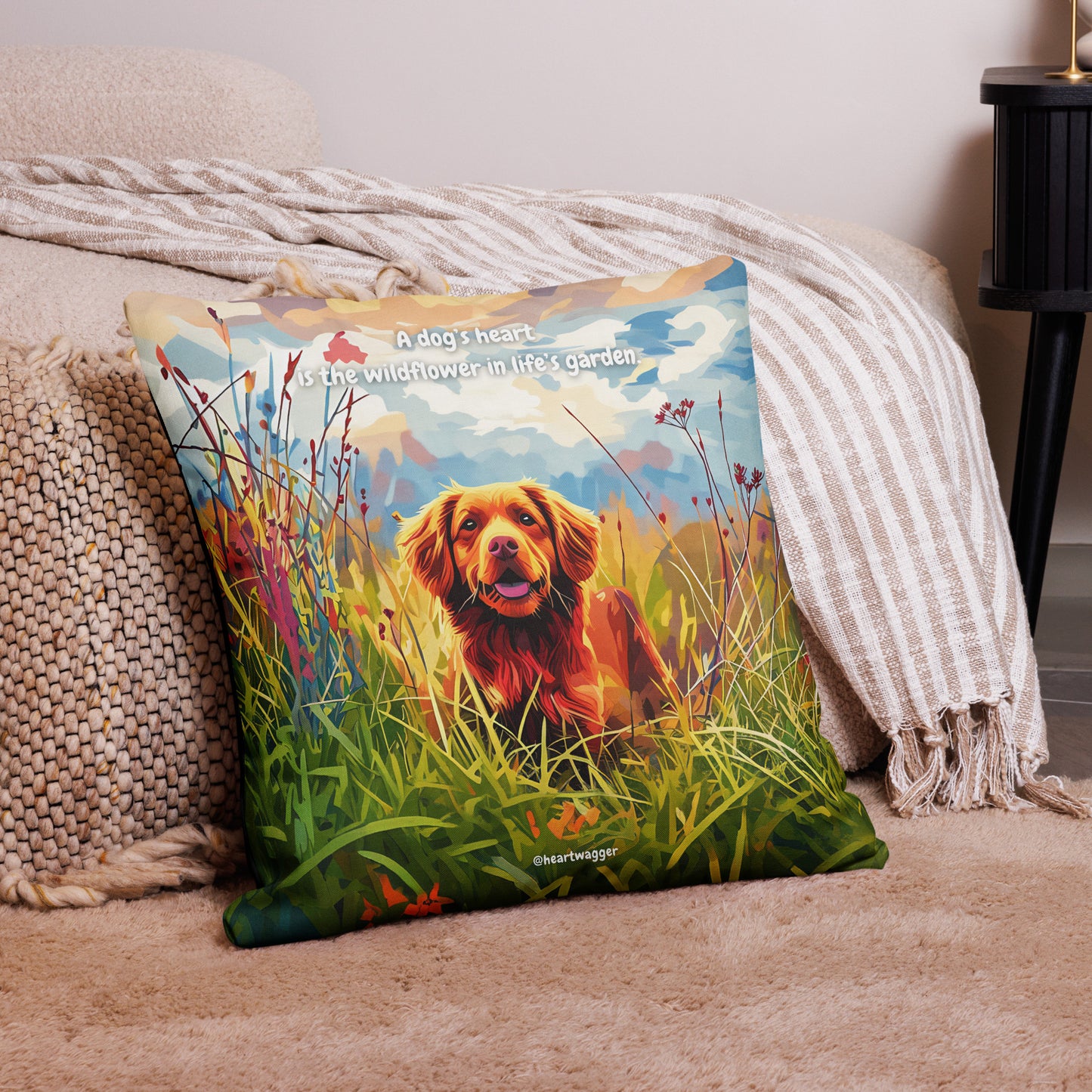 Pillow Case - A dog’s heart is the wildflower in life’s garden. | SHALMIAK