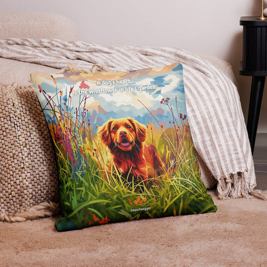 Pillow Case - A dog’s heart is the wildflower in life’s garden. | SHALMIAK