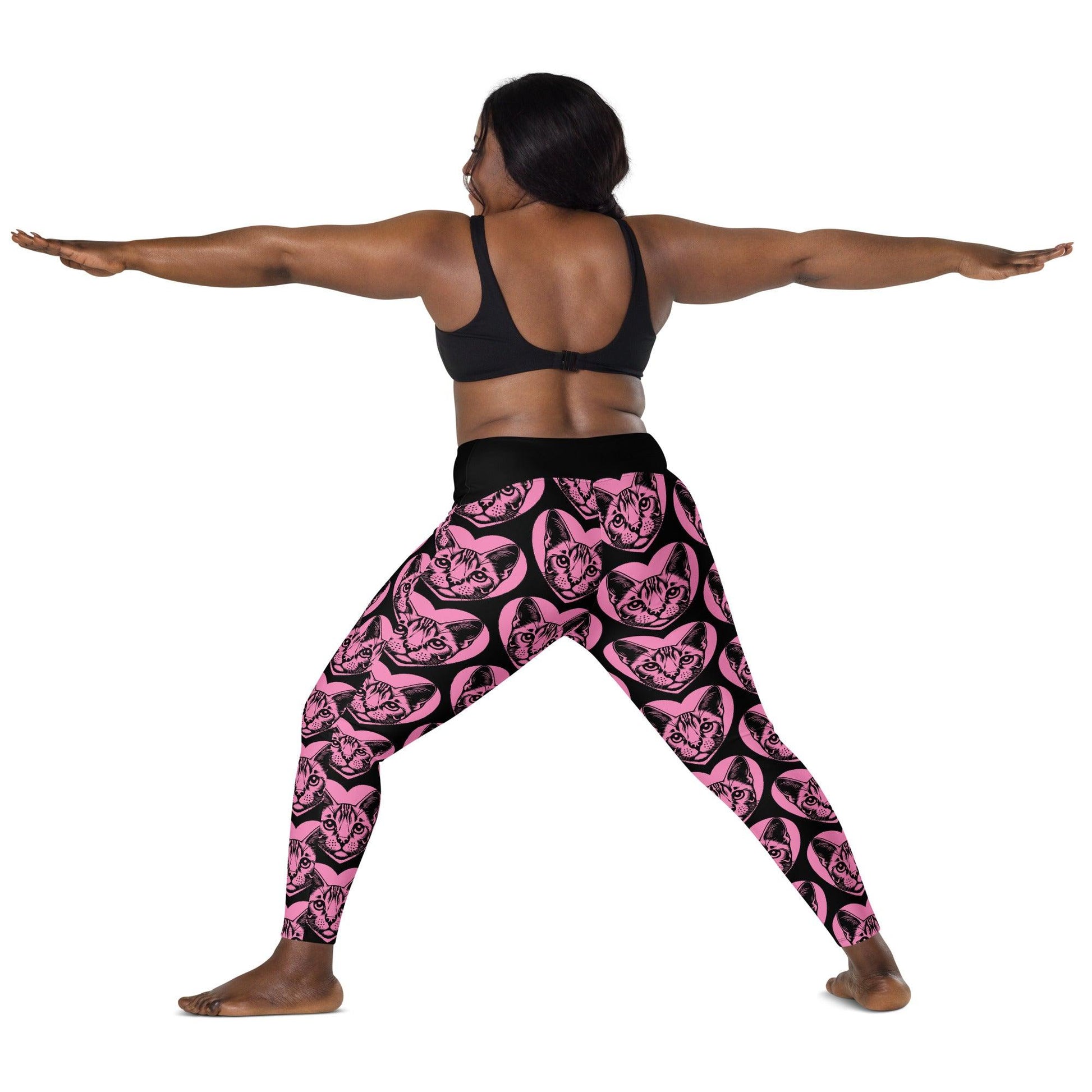 CAT BREED LEGGINGS with pockets - OCICAT - HERTTAHOUND - pink | SHALMIAK
