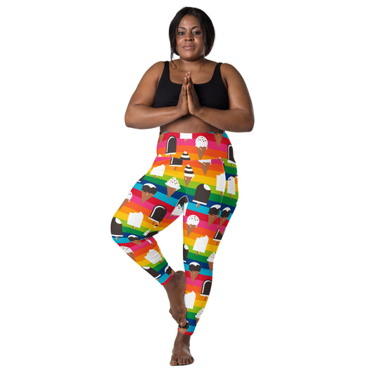 JÄDE rainbow - Leggings with pockets | SHALMIAK