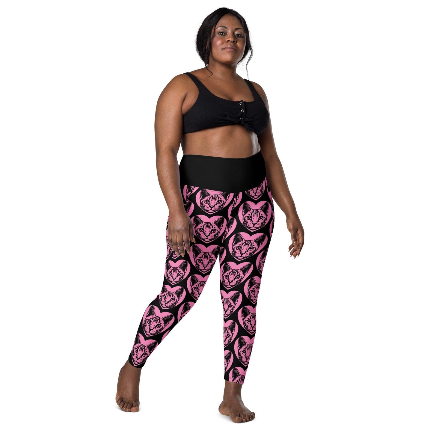 CAT BREED LEGGINGS with pockets - OCICAT - HERTTAHOUND - pink | SHALMIAK