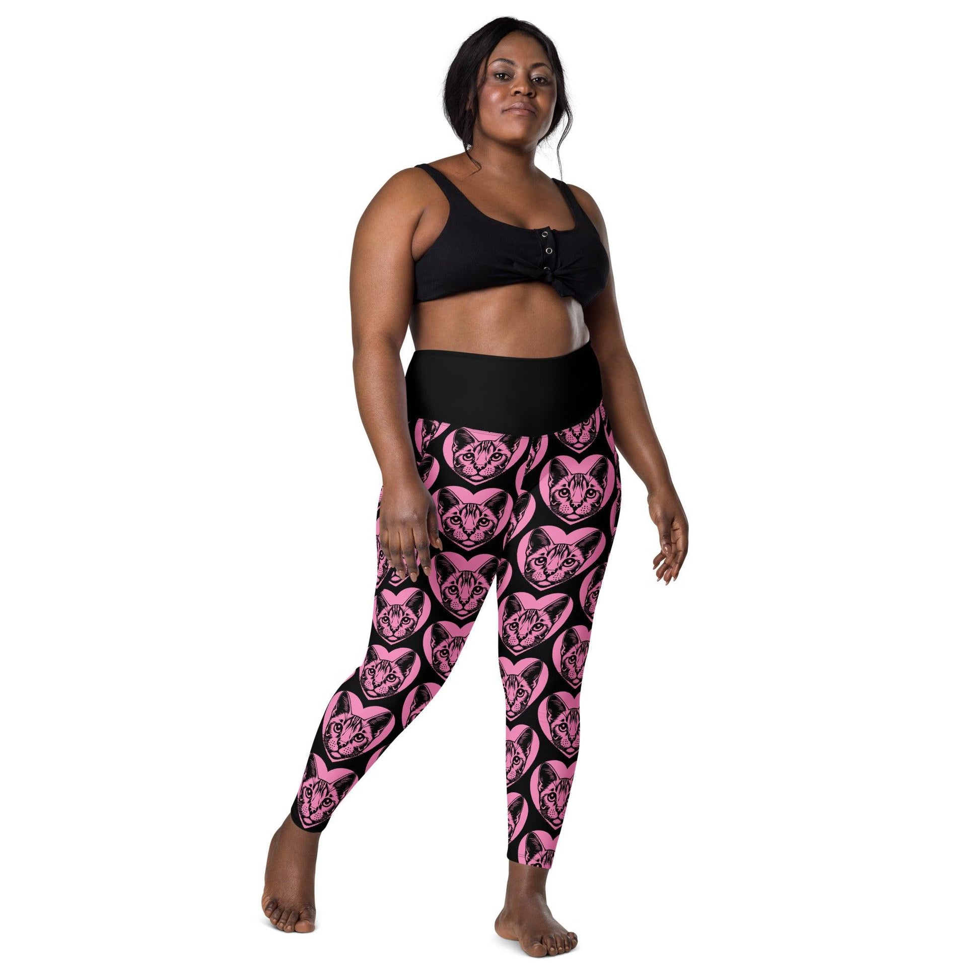 CAT BREED LEGGINGS with pockets - OCICAT - HERTTAHOUND - pink | SHALMIAK
