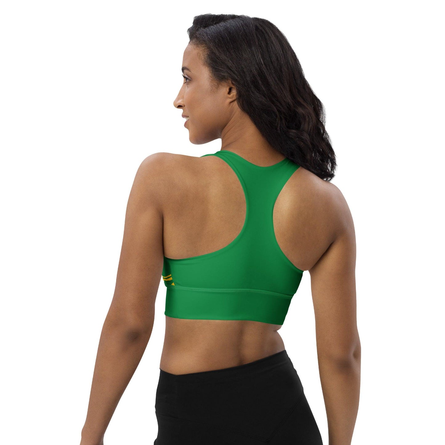 Sports Bra - WAVY yellow green | SHALMIAK