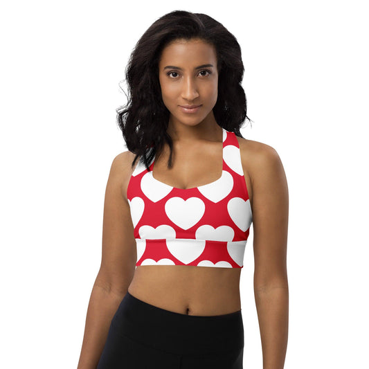 Sports Bra - ELLIE LOVE red white | SHALMIAK
