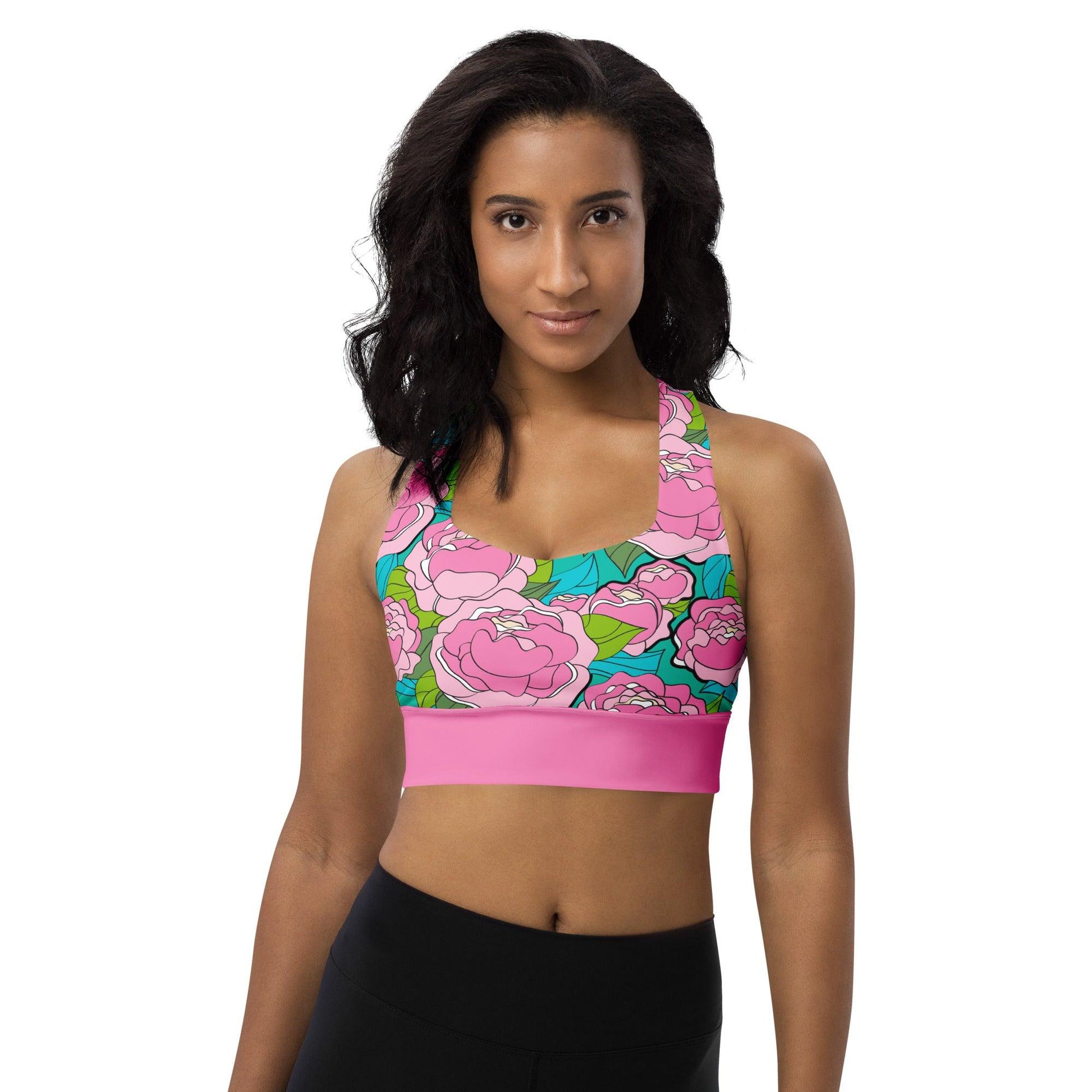 Sports Bra - BE MY ONLY pink turquoise | SHALMIAK