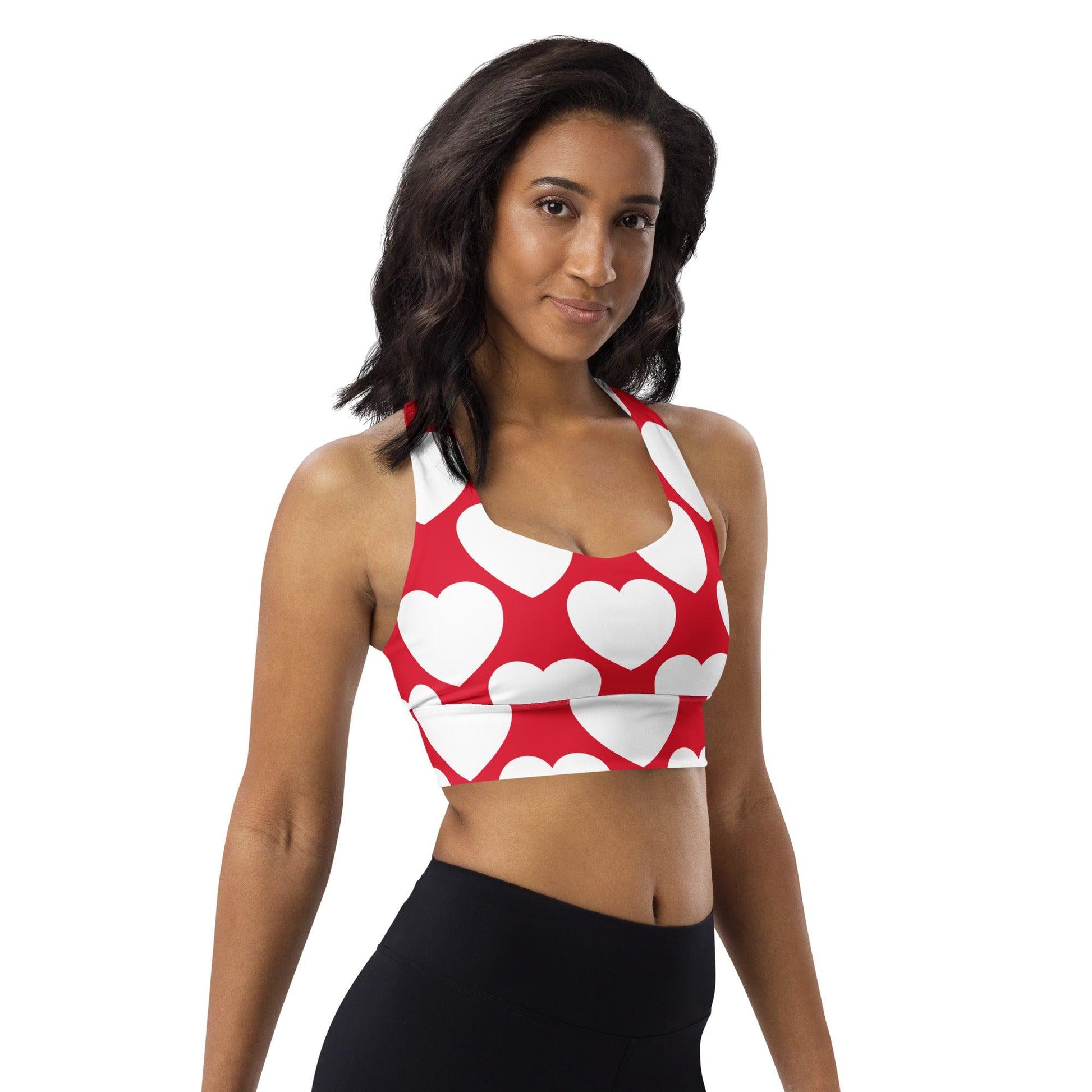Sports Bra - ELLIE LOVE red white | SHALMIAK