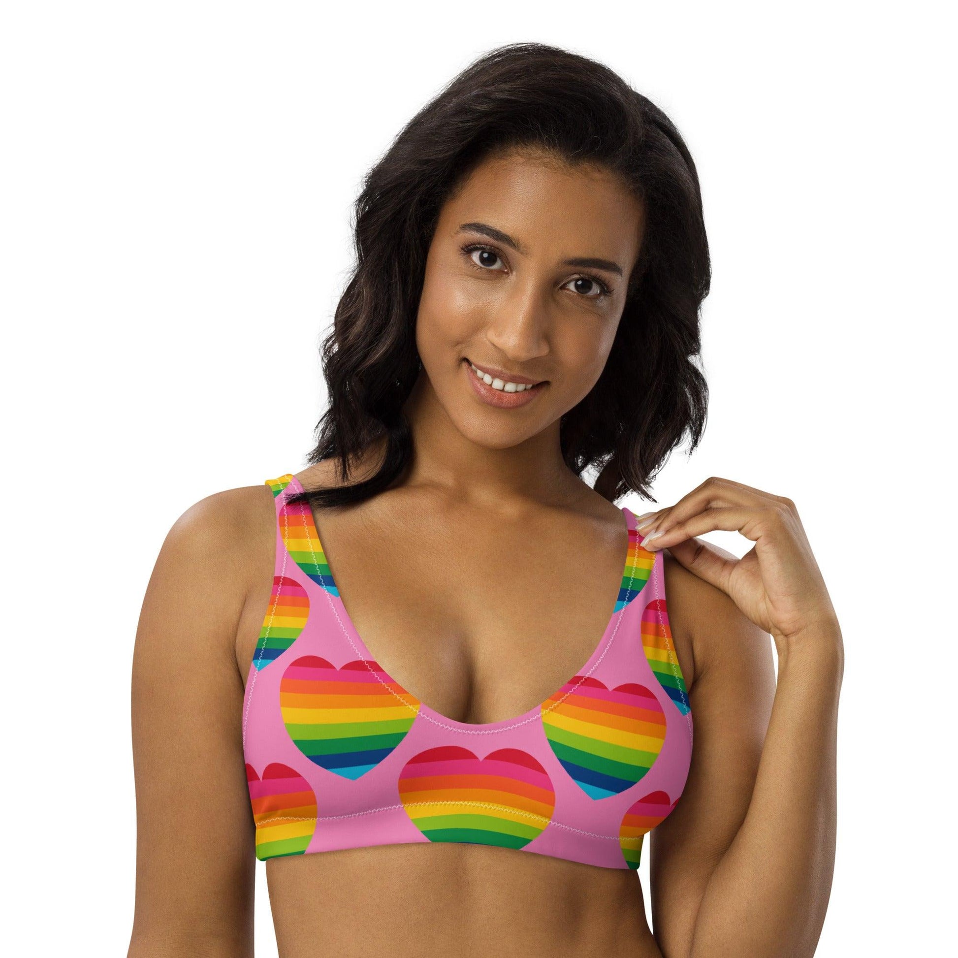 Bikini Top - ELLIE LOVE rainbow pink | SHALMIAK