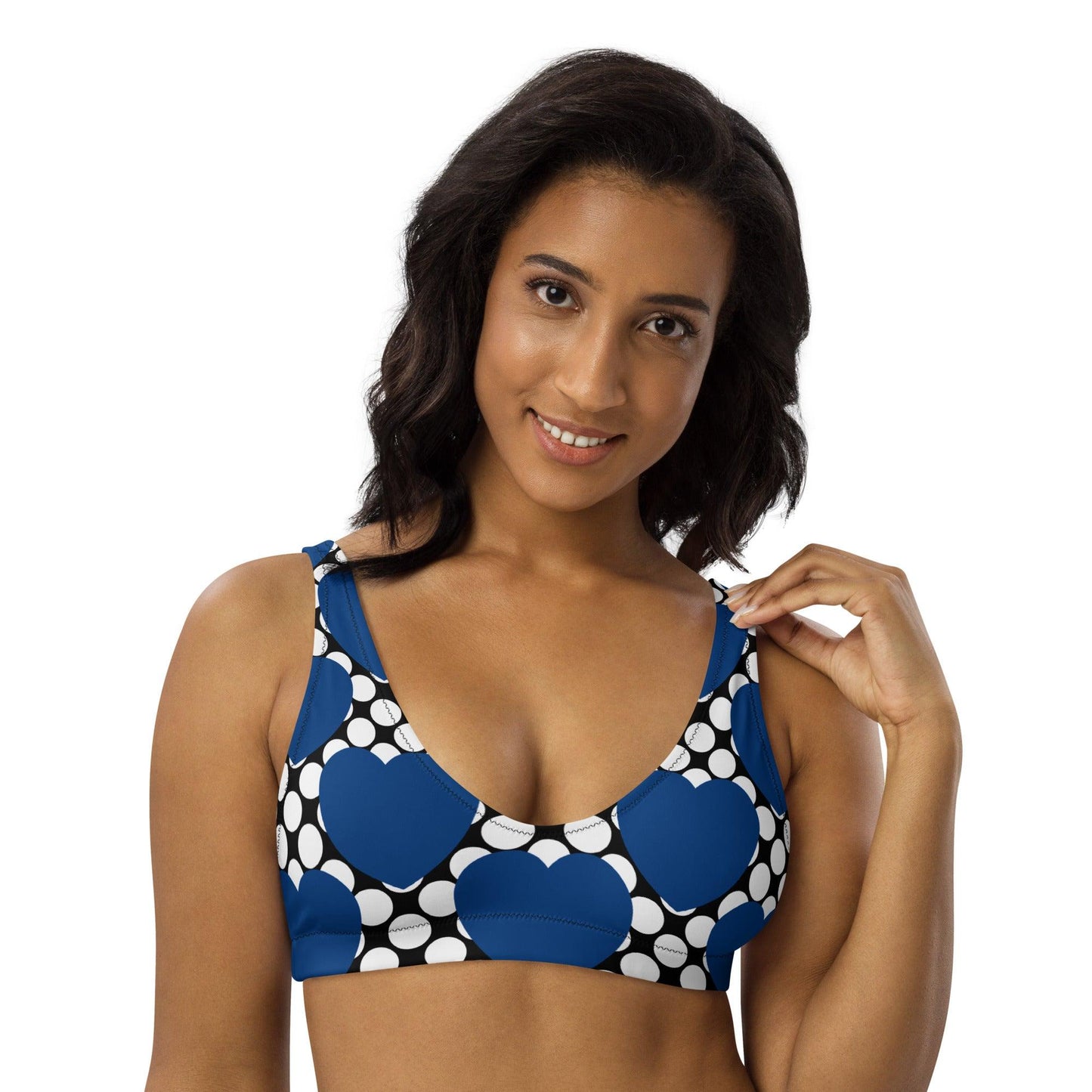 Bikini Top - ELLIE LOVE DOT blue black | SHALMIAK