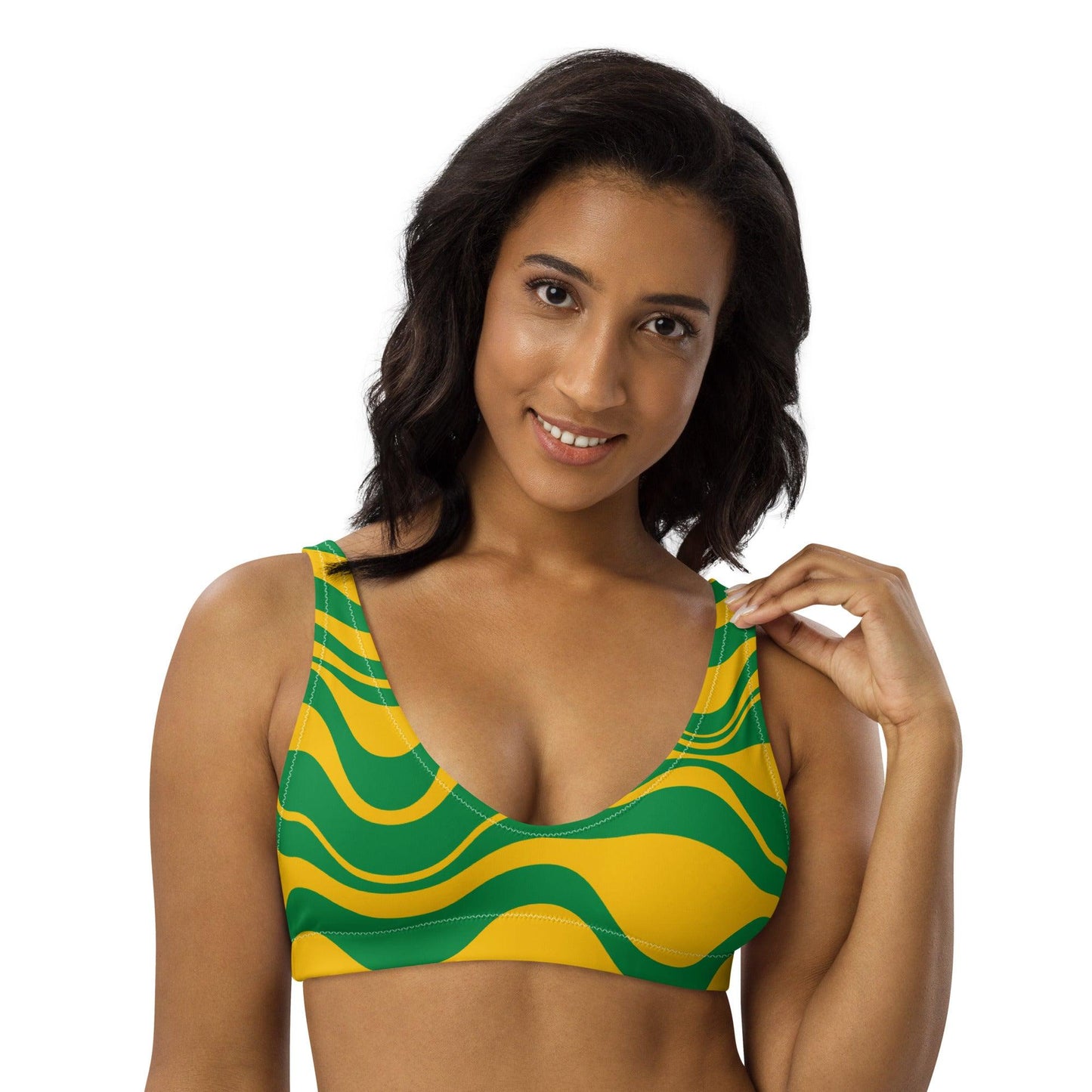 Bikini Top - WAVY yellow green | SHALMIAK