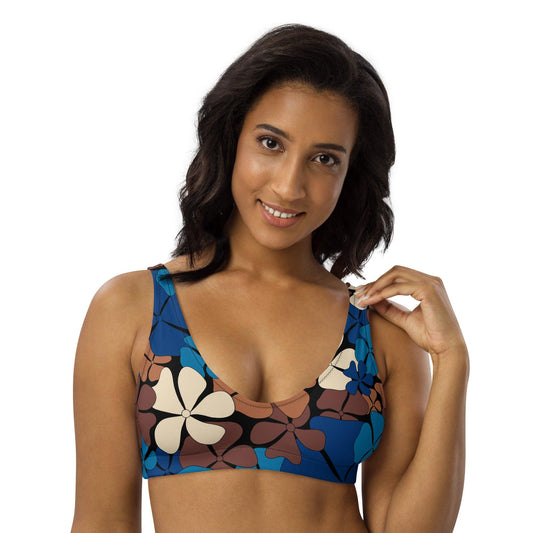 Bikini Top - ADELIE blue brown | SHALMIAK