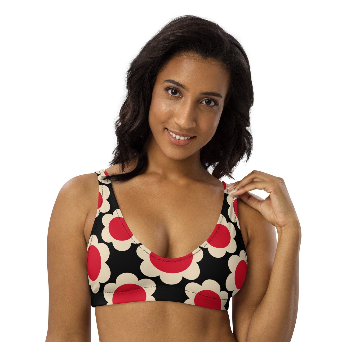 Bikini Top - ELLIE red black | SHALMIAK