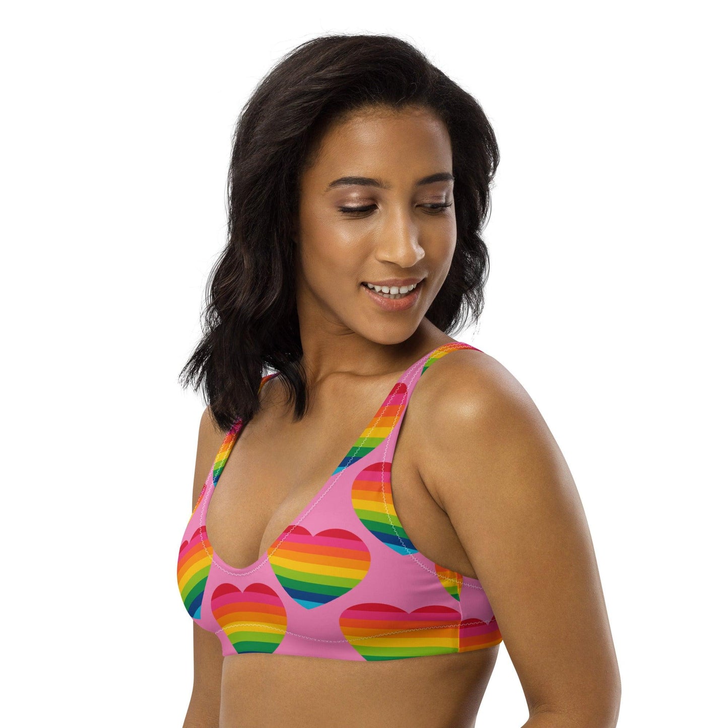 Bikini Top - ELLIE LOVE rainbow pink | SHALMIAK