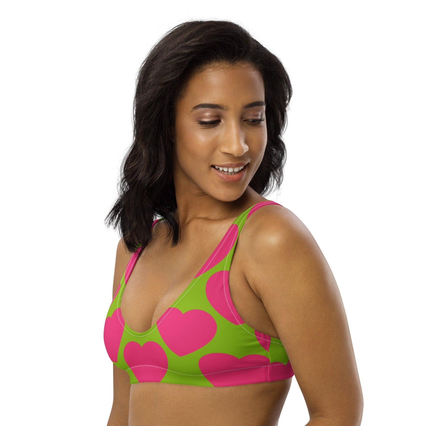 Bikini Top - ELLIE LOVE pink lime | SHALMIAK