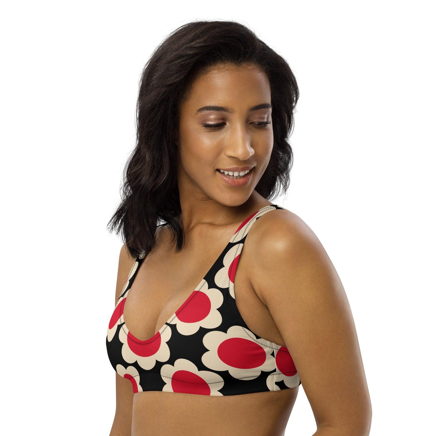 Bikini Top - ELLIE red black | SHALMIAK