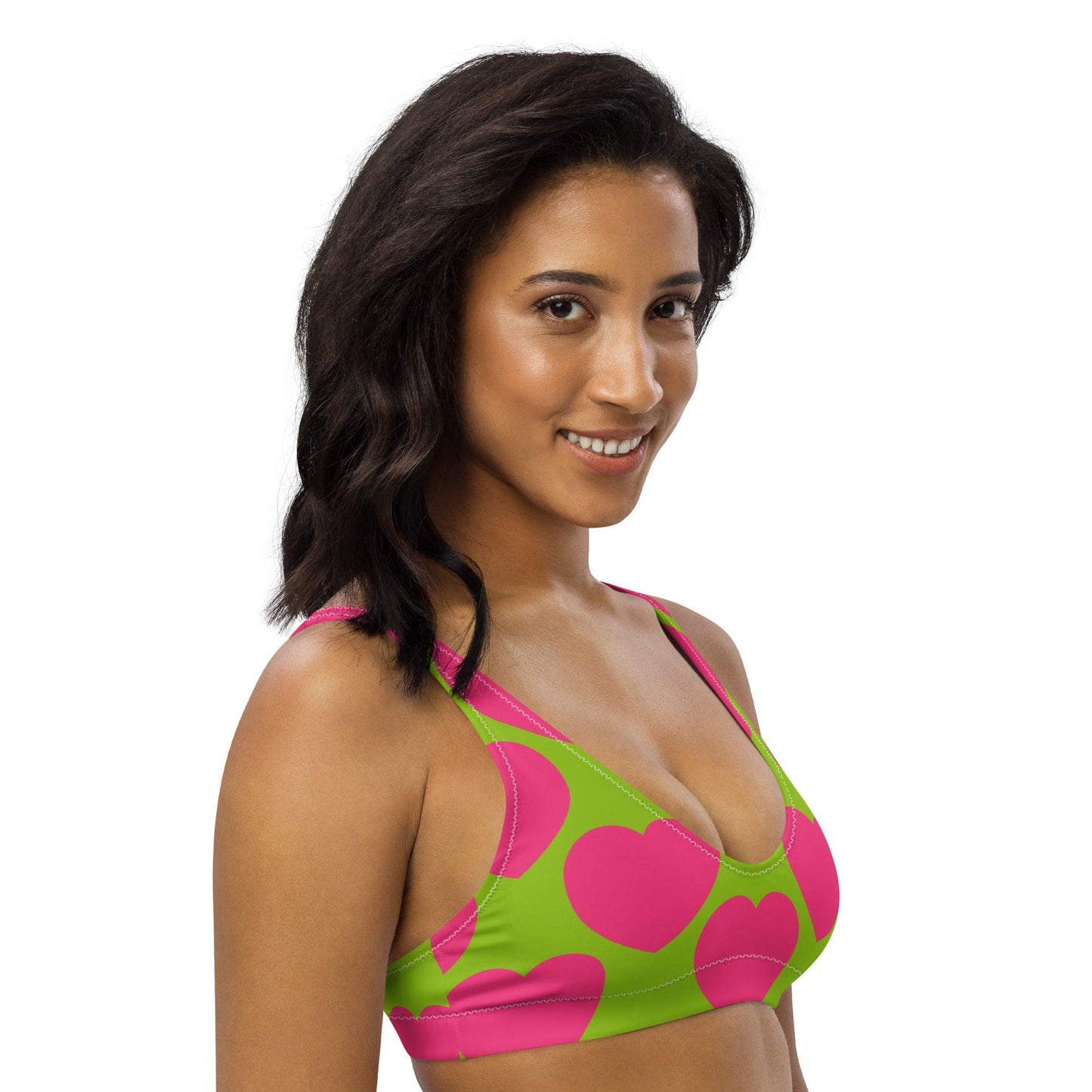 Bikini Top - ELLIE LOVE pink lime | SHALMIAK
