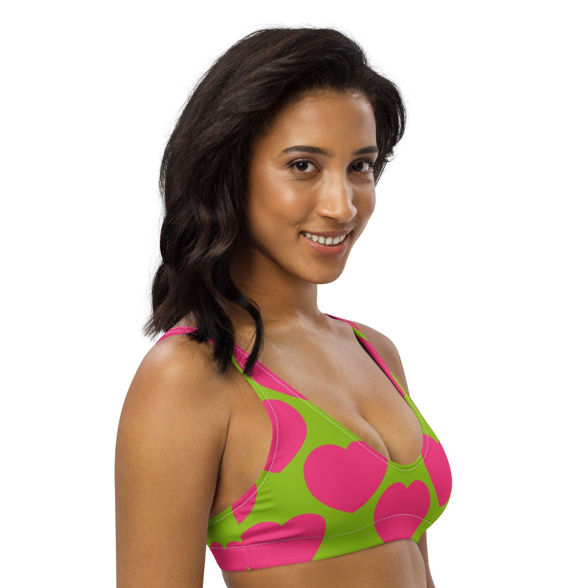 Bikini Top - ELLIE LOVE pink lime | SHALMIAK