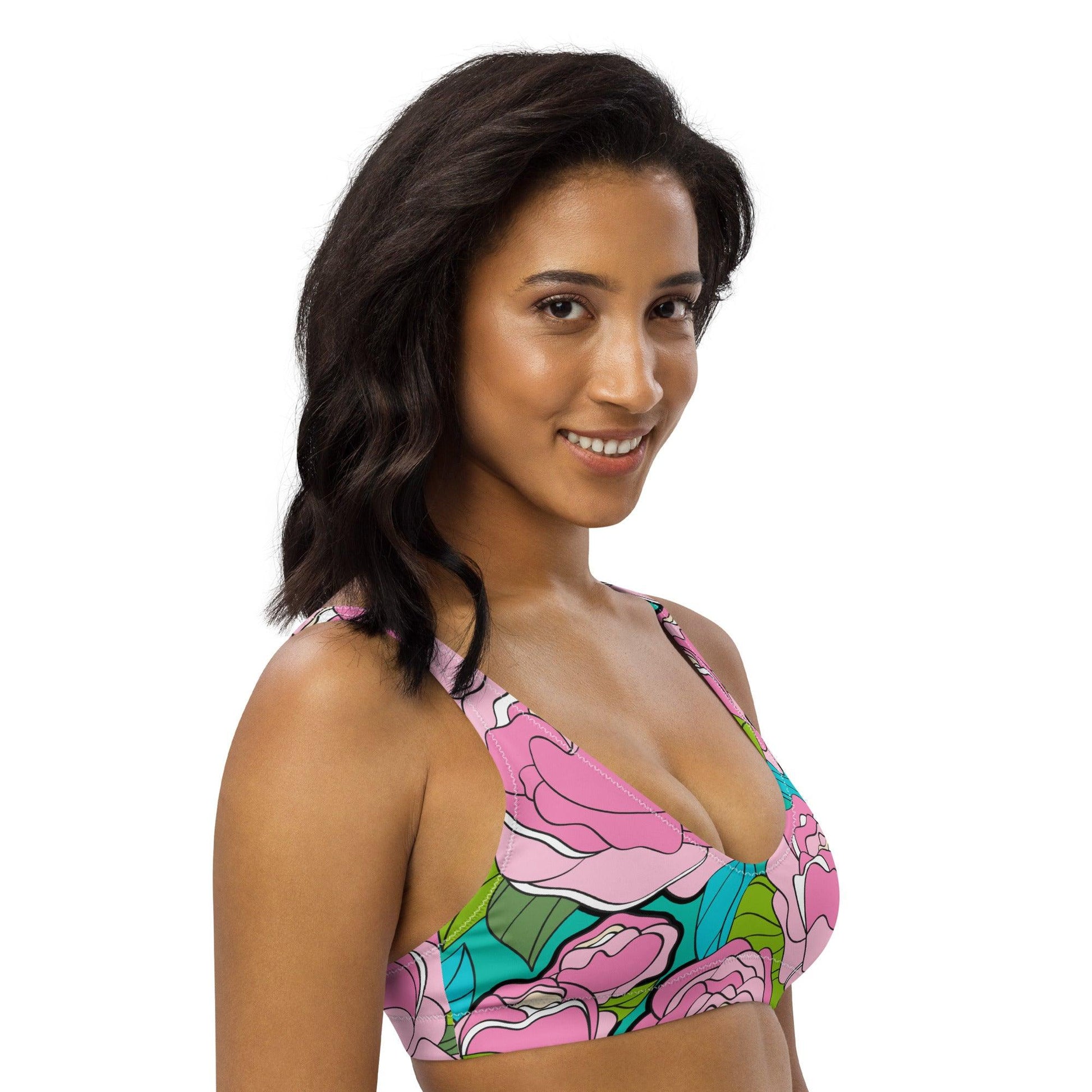 Bikini Top - BE MY ONLY pink turquoise | SHALMIAK