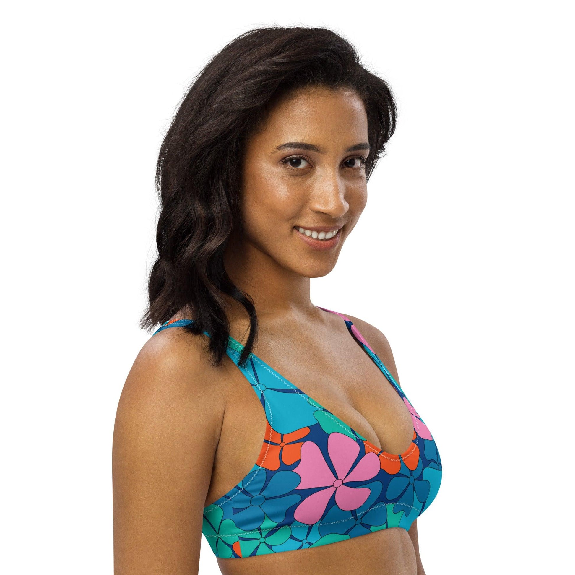 Bikini Top - ADELIE orange blue | SHALMIAK