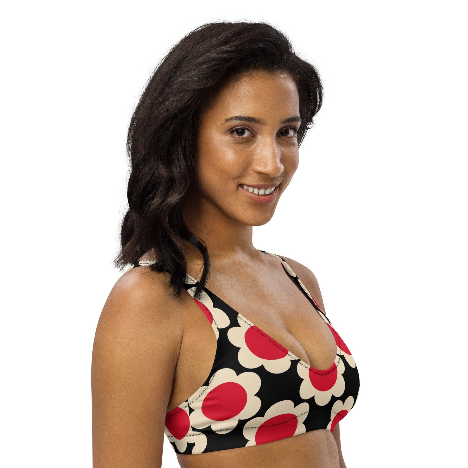 Bikini Top - ELLIE red black | SHALMIAK