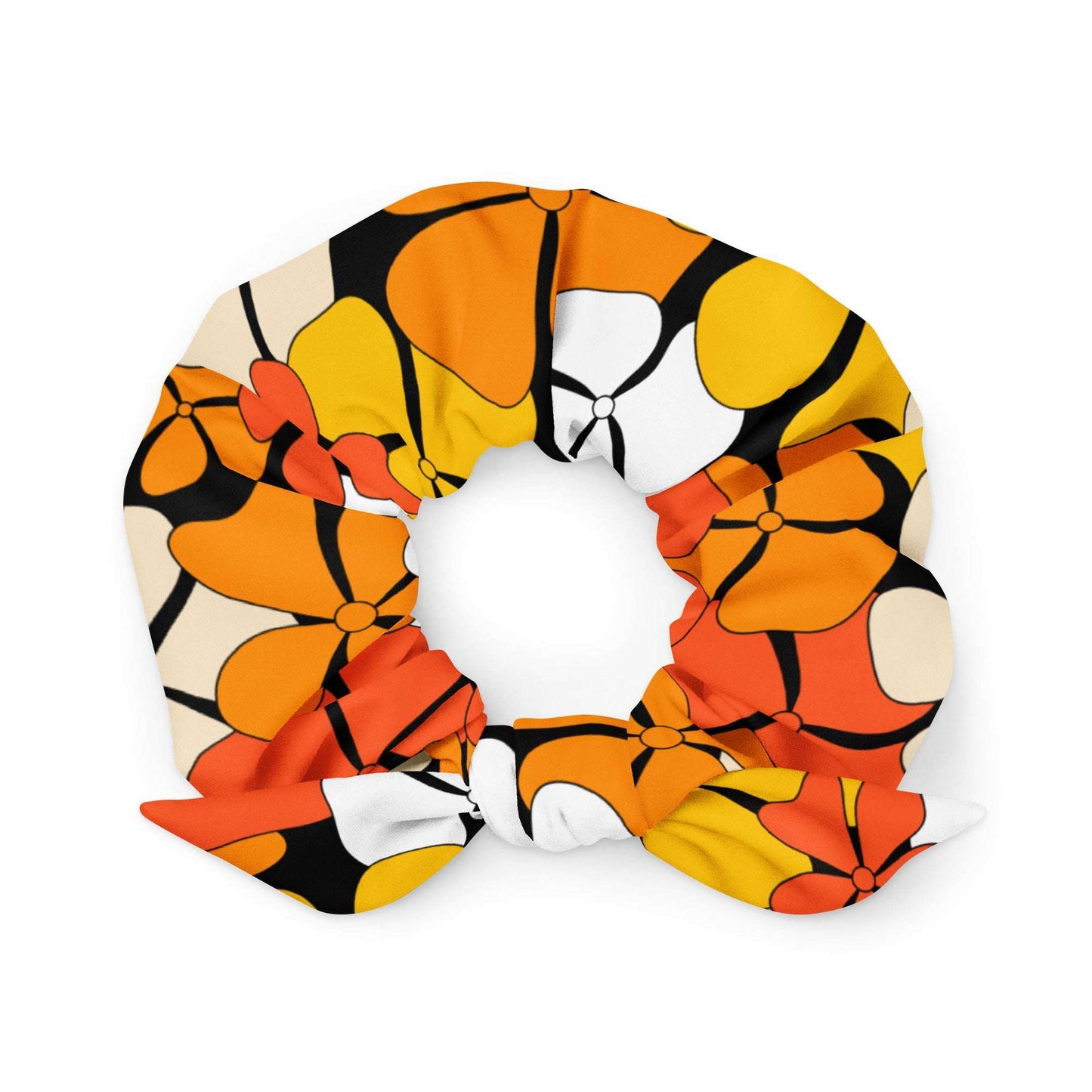 Scrunchie - ADELIE orange - Wild Floral Print