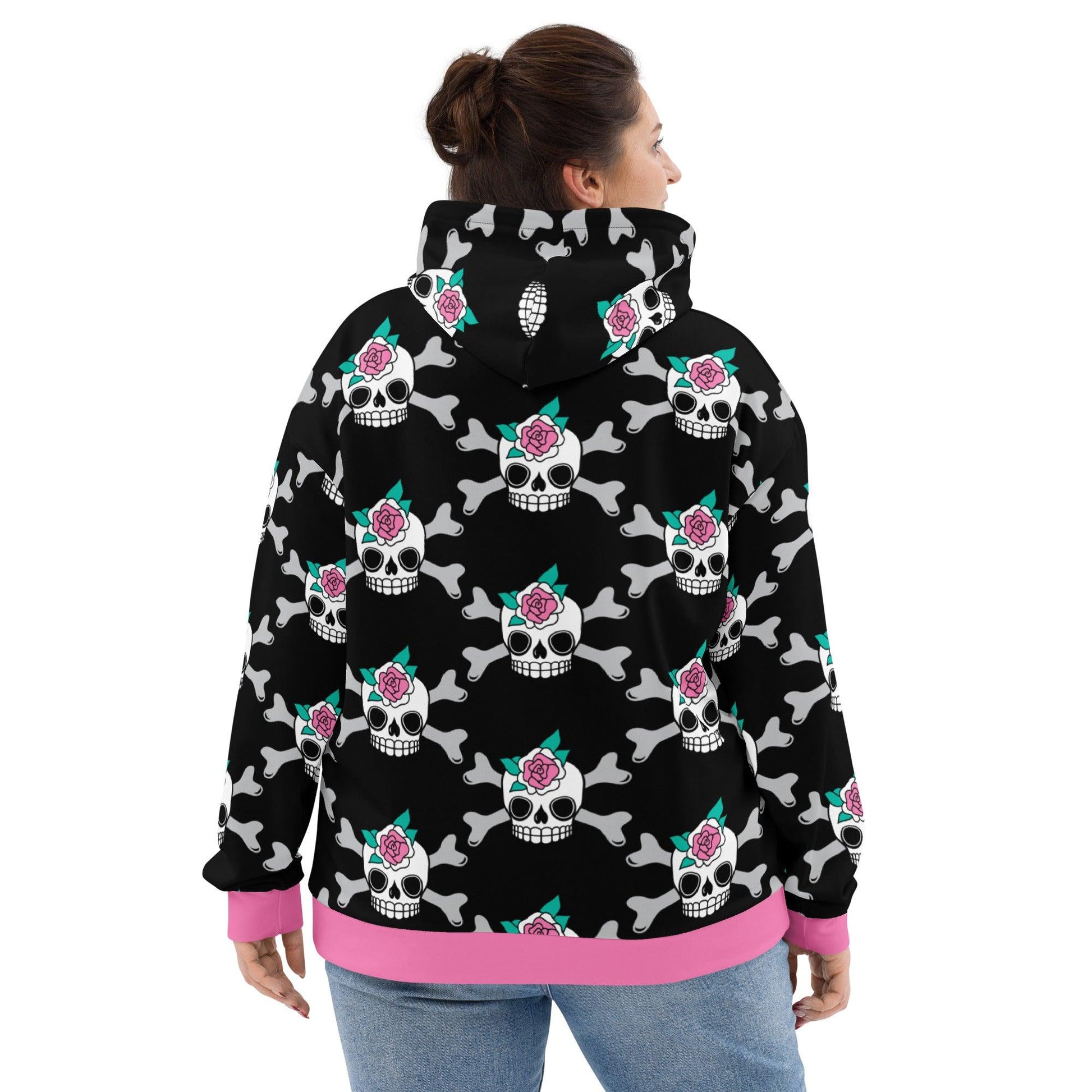 SKULLROSE black - Hoodie | SHALMIAK