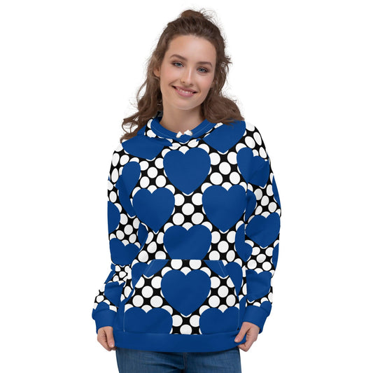 ELLIE LOVE DOT blue black - Hoodie | SHALMIAK