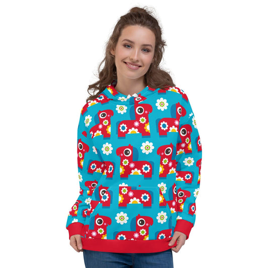 PONY BLOOM turquoise - Hoodie | SHALMIAK