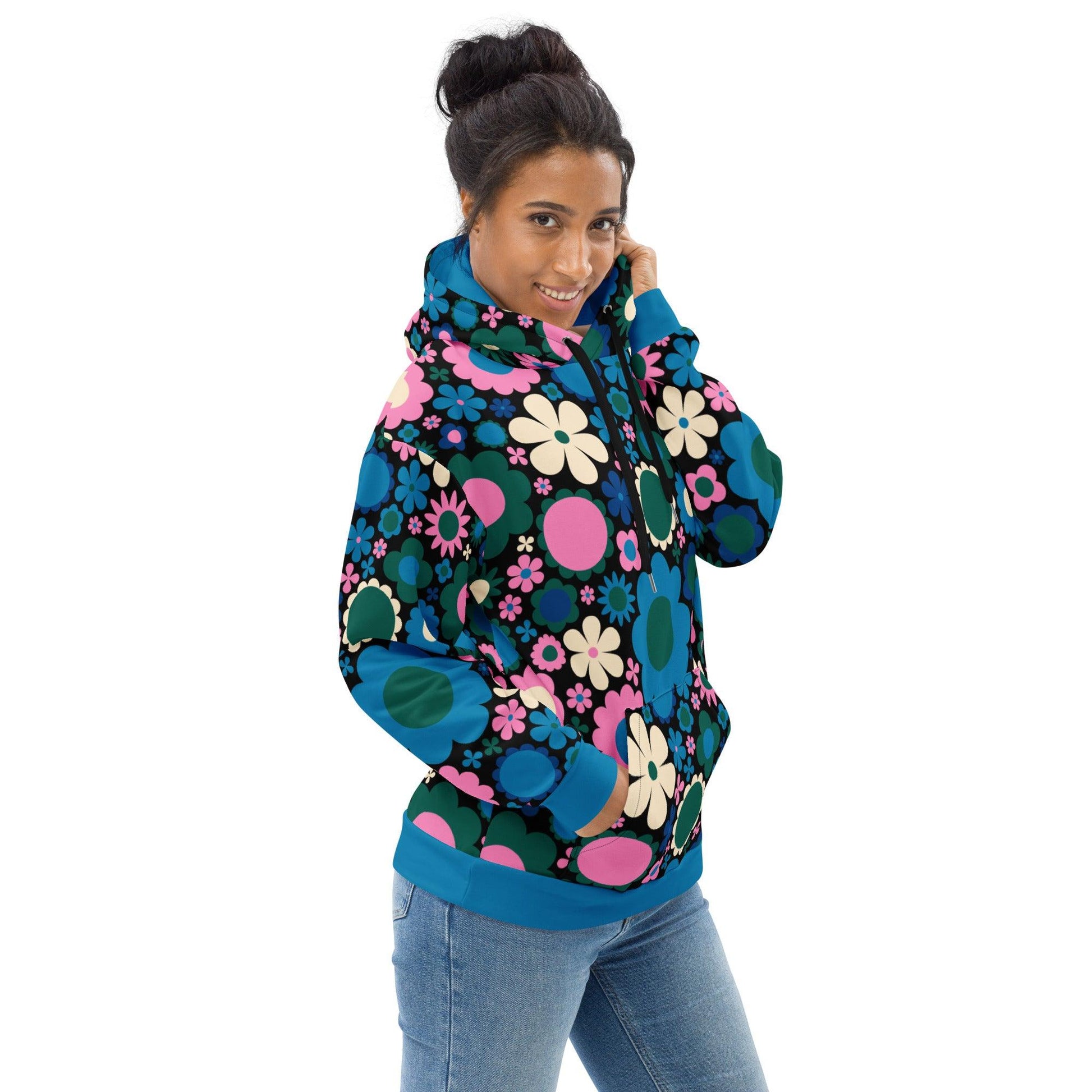 BLOOMPOP blue pink - Hoodie | SHALMIAK